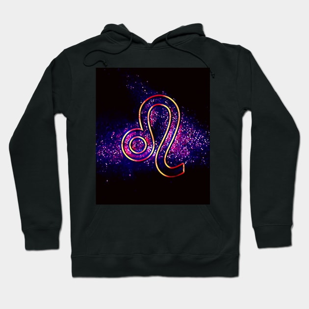 Leo (Retro Leo Zodiac) Hoodie by Unique Designs